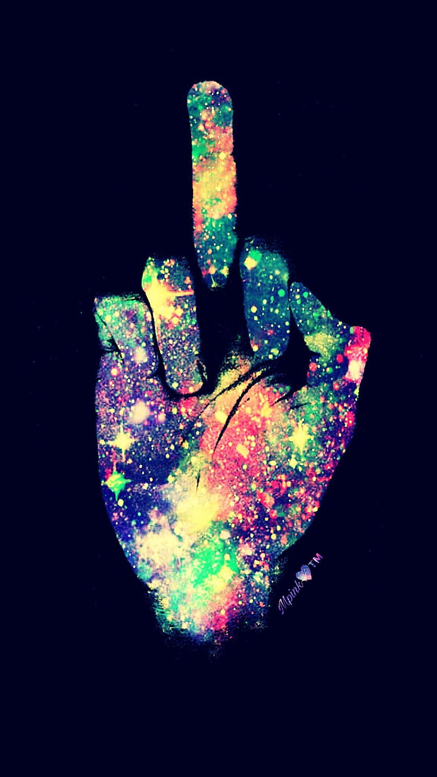 Middle Finger Galaxy HD phone wallpaper