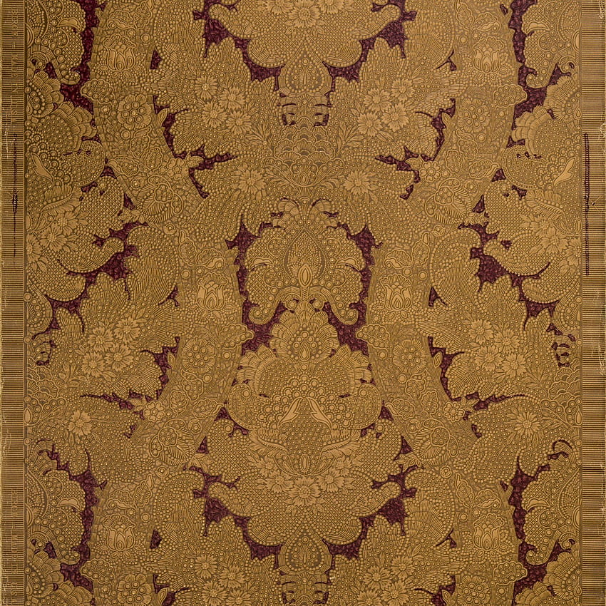 Intricately Tooled Embossed Damask Antique - Bolling & Company HD phone wallpaper