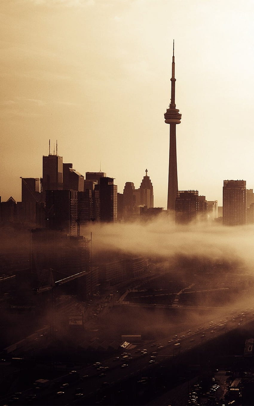 Toronto CN Tower City Fog Android, Toronto 6 HD phone wallpaper