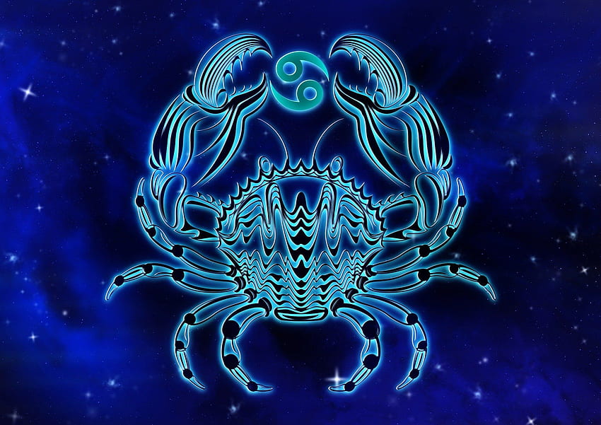 Blauer Krebs die Krabbe, Krebszeichen HD-Hintergrundbild