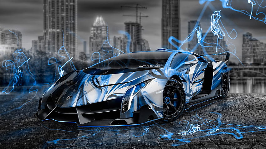 Lamborghini Veneno Mavi - HD duvar kağıdı