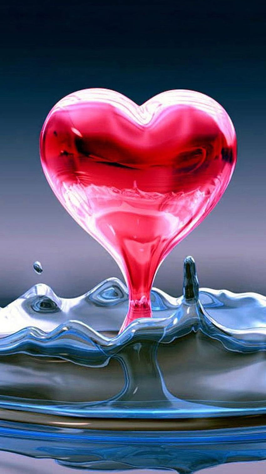 Water Drop Hearts Android - Android HD phone wallpaper