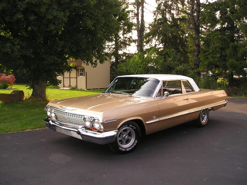 1963 Chevrolet Impala, clássico, chevrolet, 1963, gm, impala, carro, 63, legal, chevy, vintage papel de parede HD