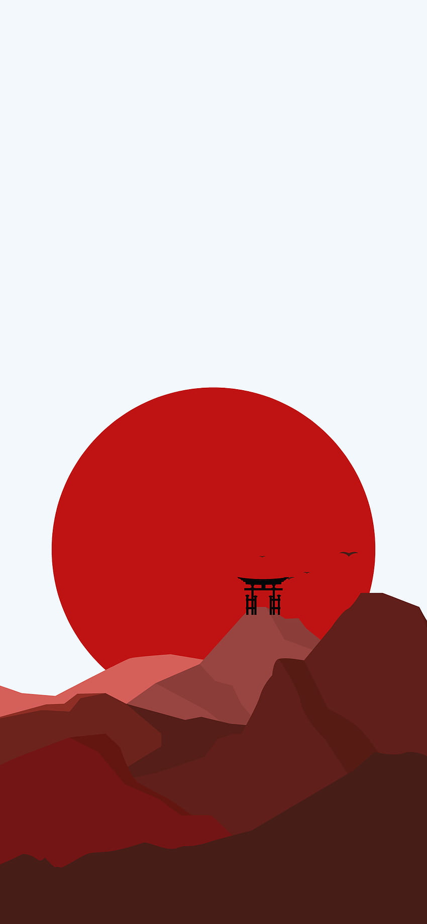iPhone, rojo de Japón fondo de pantalla del teléfono