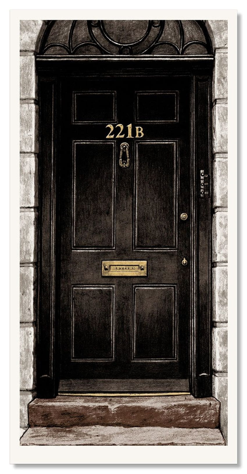 221B Baker Street - Ein handgedrucktes Sherlock Holmes-Poster. Sherlock-Plakat, Sherlock, Sherlock-Hintergrund HD-Handy-Hintergrundbild