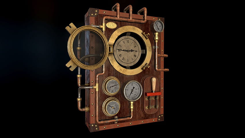 ArtStation - Steampunk Clock, Handy Chevrin HD wallpaper