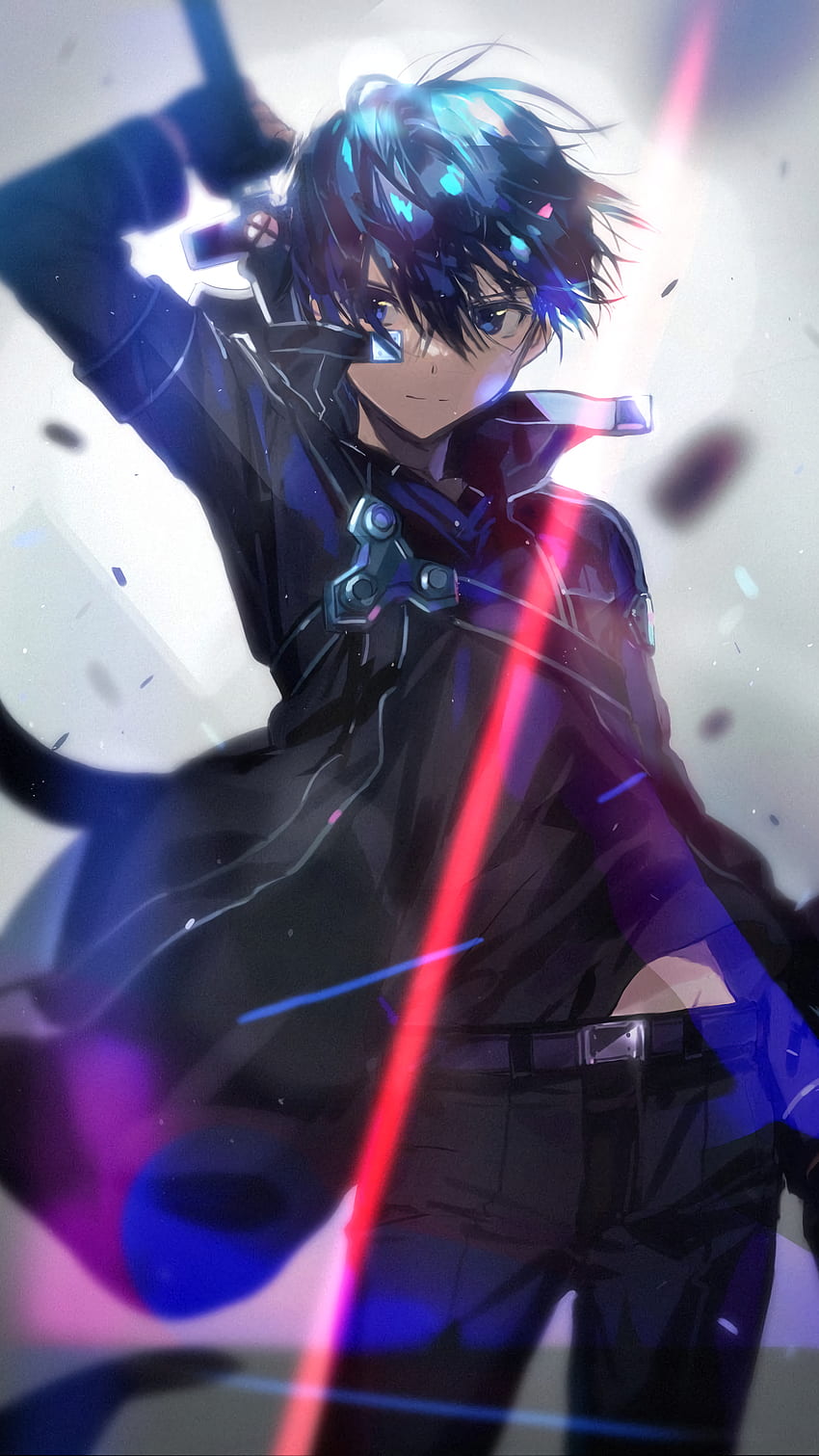 2160×3840 Kirito นักดาบสีดำ (Sword Art Online) – การถ่ายโอนข้อมูล วอลล์เปเปอร์โทรศัพท์ HD