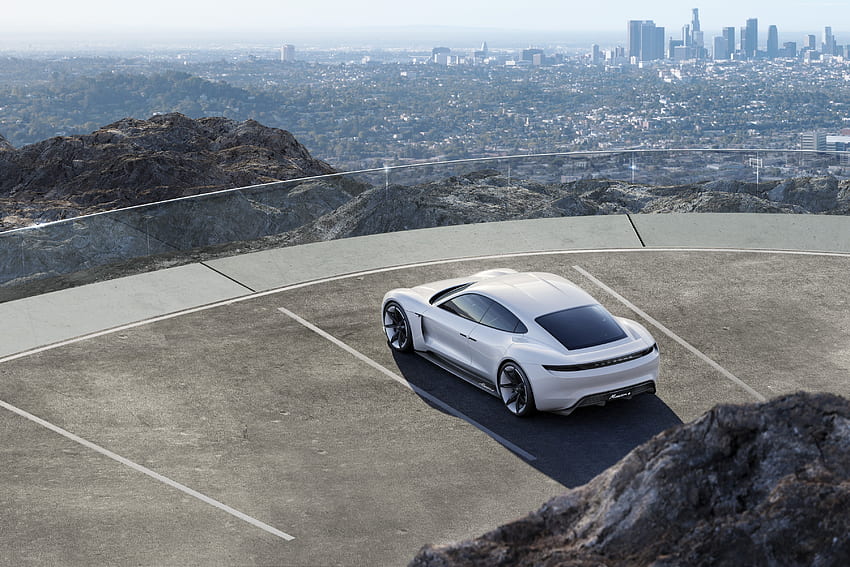 Porsche, Cars, View From Above, Concept, Mission E HD wallpaper