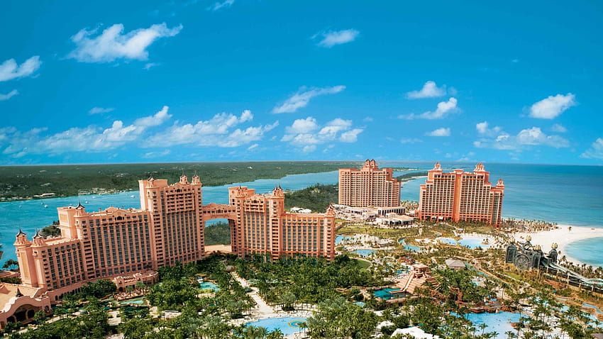 Bahamas, island, resort, hotel, sea, ocean, travel HD wallpaper