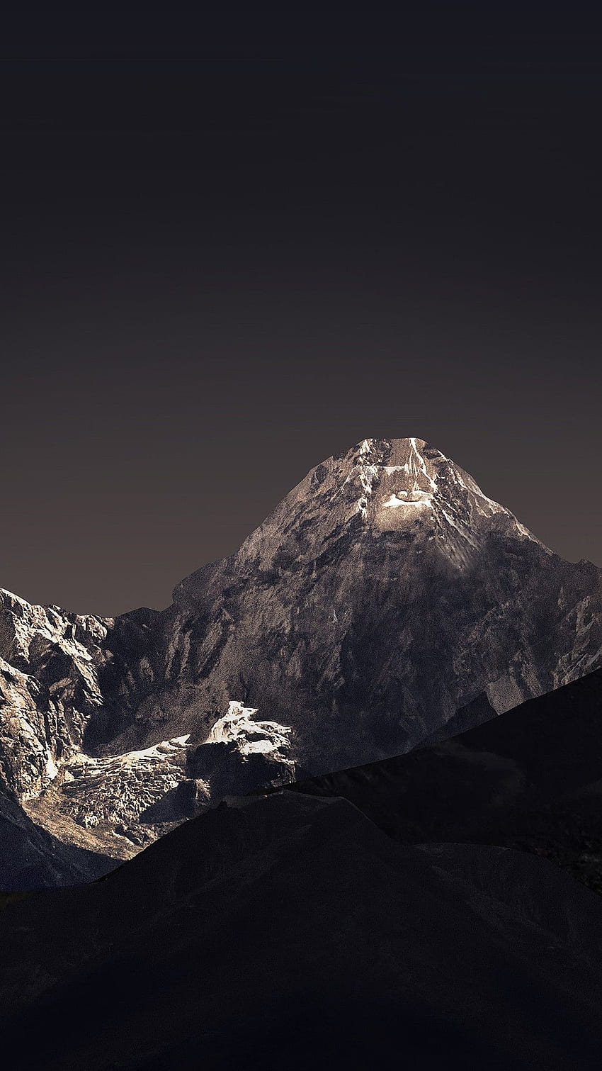 iPhone . Mountainous landforms, Mountain, Sky, Black HD phone wallpaper