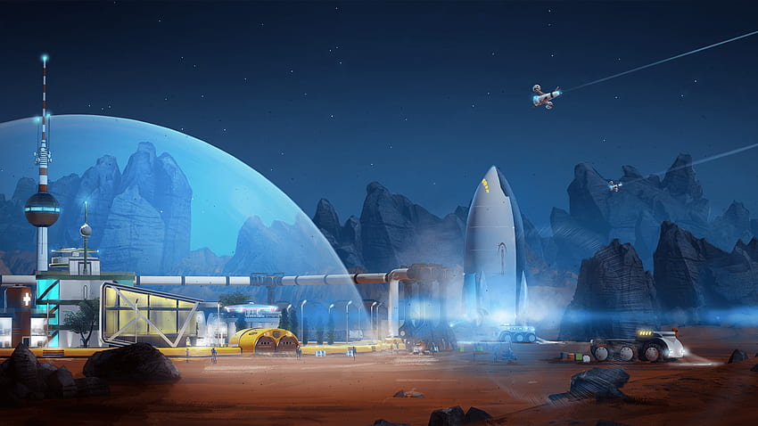 Gra Zarządzanie Kosmiczną Kolonią - Przetrwanie Marsa Tapeta HD