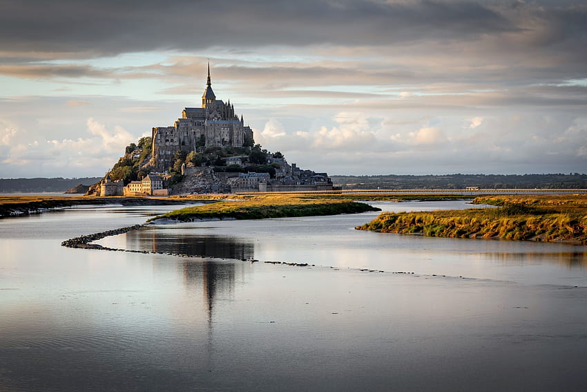 Gebäude, Frankreich, Mont Saint Michel, Mont-Saint-Michel HD-Hintergrundbild