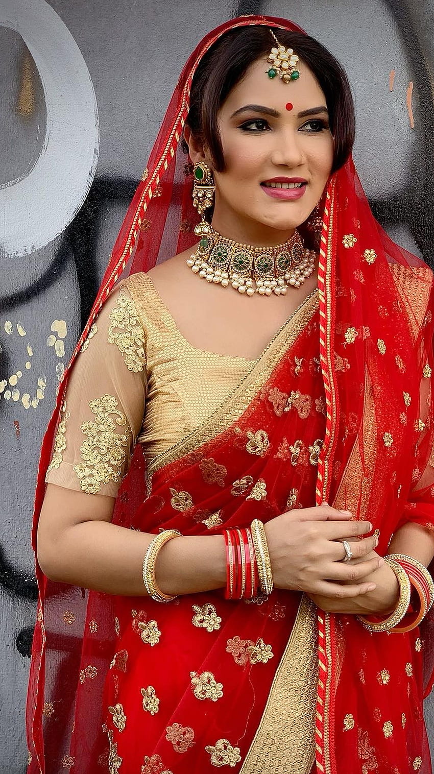 Kamna pathak, model, bridal HD phone wallpaper
