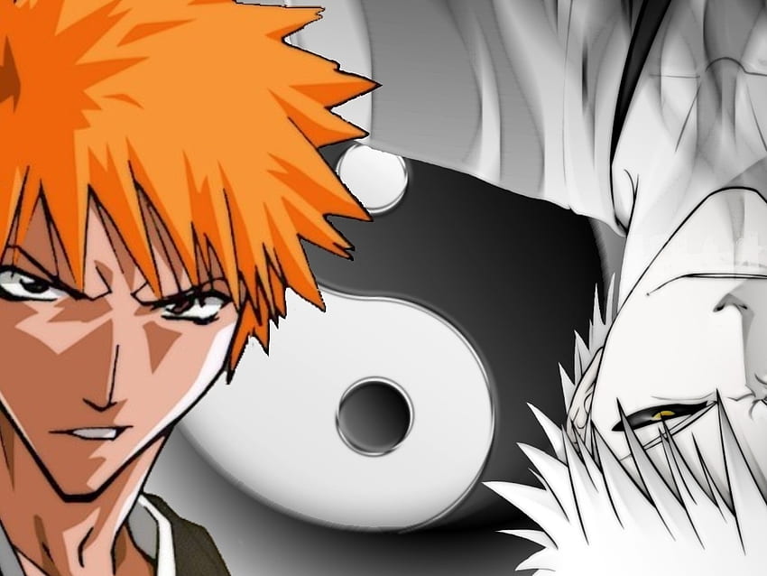 Ichigo VS Ginjou, white hair, ichigo kurosaki, spiky hair, anime,  fullbringer, HD wallpaper