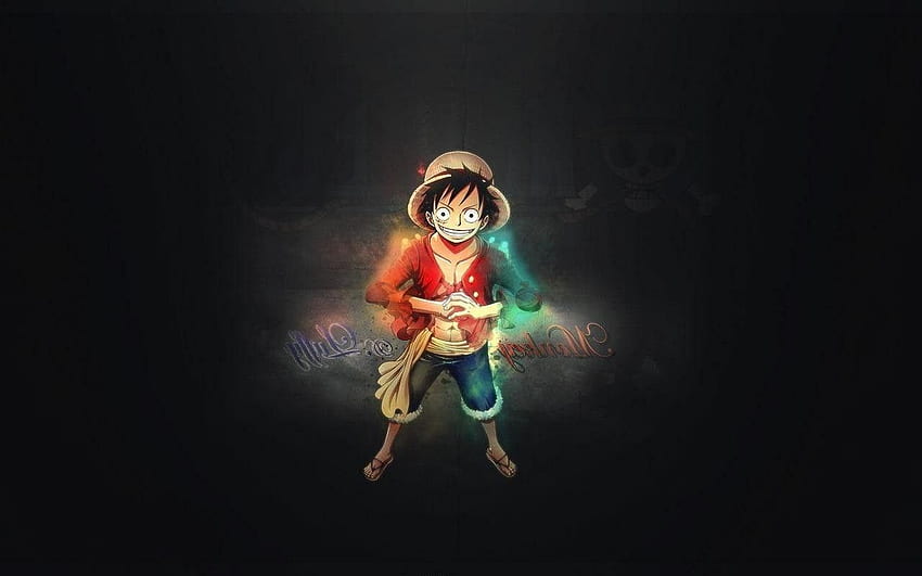 Anime Keren Hitam Putih, Luffy fondo de pantalla