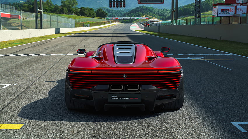 Daytona, Ferrari, merah, hypercar, italia Wallpaper HD