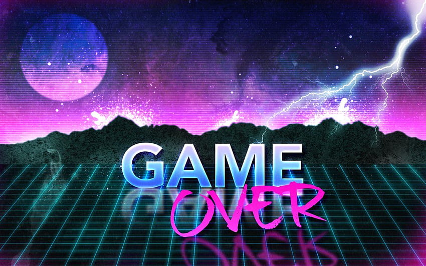 ܓ125 80s Retro Game Over - Android / iPhone Background (png / jpg) (2022), Game Over Android HD wallpaper