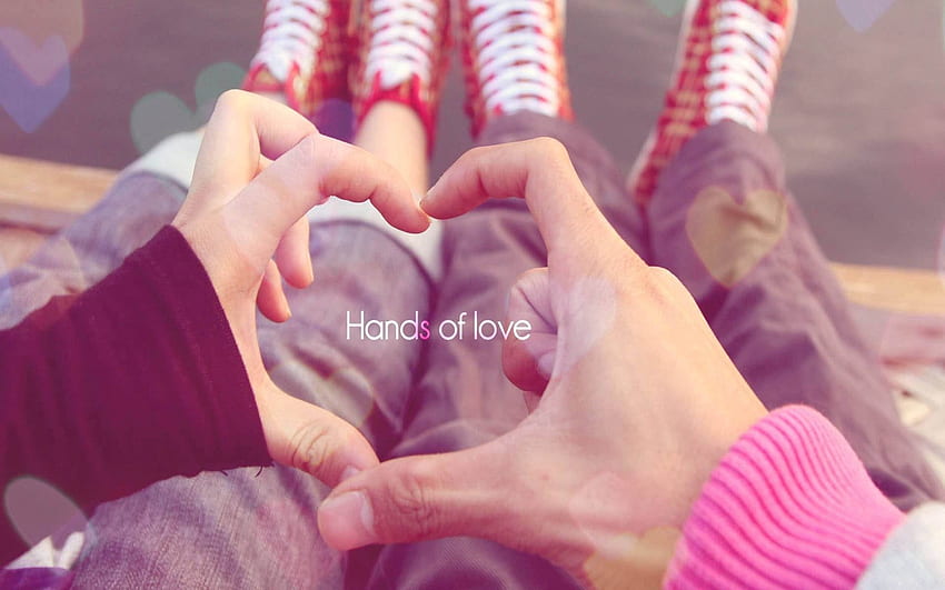 Amor, pareja, par, manos, corazón, dedos fondo de pantalla