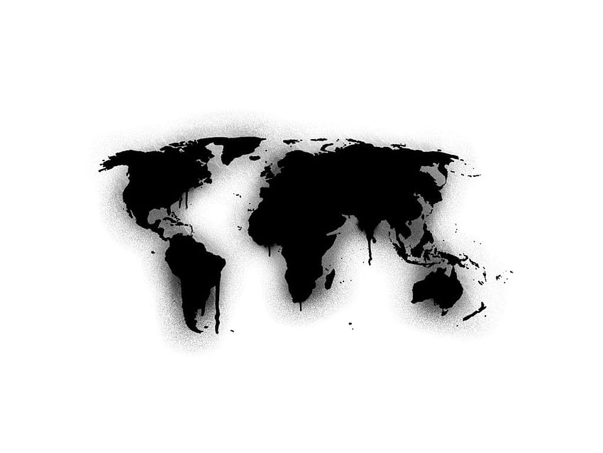Black World Map 8569 in Travel n World [] per il tuo, cellulare e tablet. Esplora la mappa di Dark Cool. nero, mappa in bianco e nero Sfondo HD