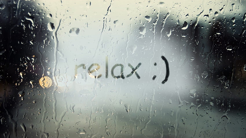 Relax, rain, rainy day, cold, glass, silence HD wallpaper