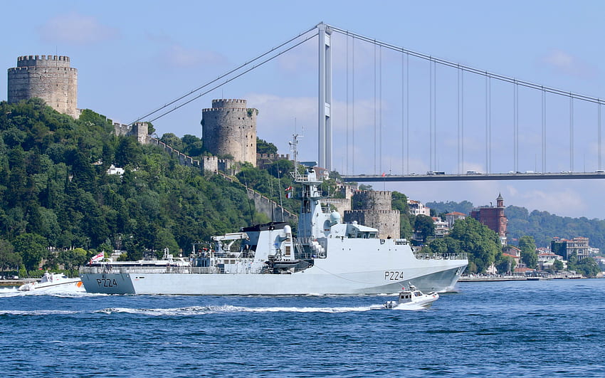 HMS Trent, P224, 영국 순찰선, Royal Navy, Batch 2 River급, 순찰선, 영국 전함, Bosphorus, 터키 HD 월페이퍼