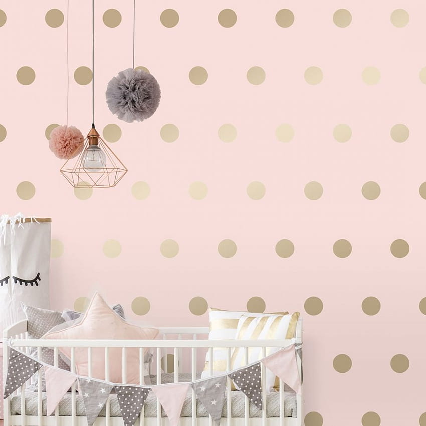 Polka Dots in pink & gold. I Love, Black and Gold Dots HD phone wallpaper |  Pxfuel