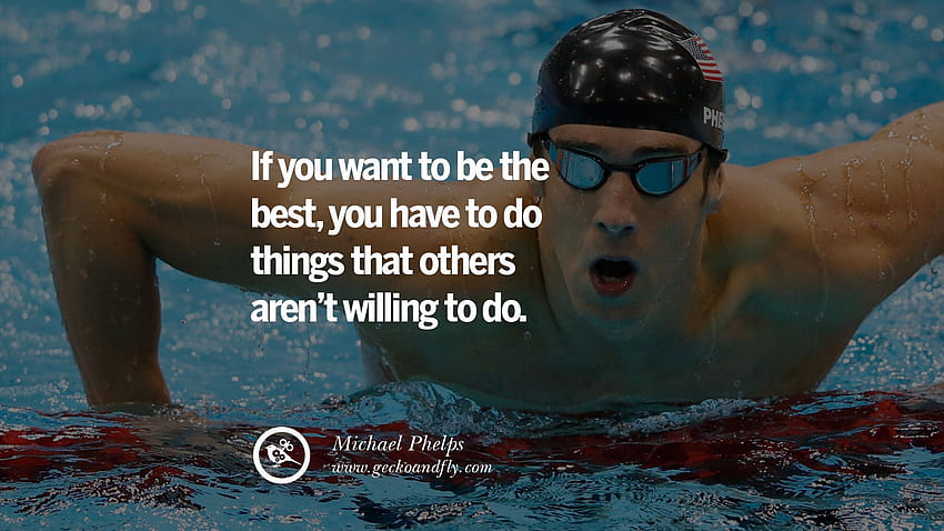 정신에 관한 올림픽 선수들의 영감을 주는 인용문, 수영 인용문 HD 월페이퍼