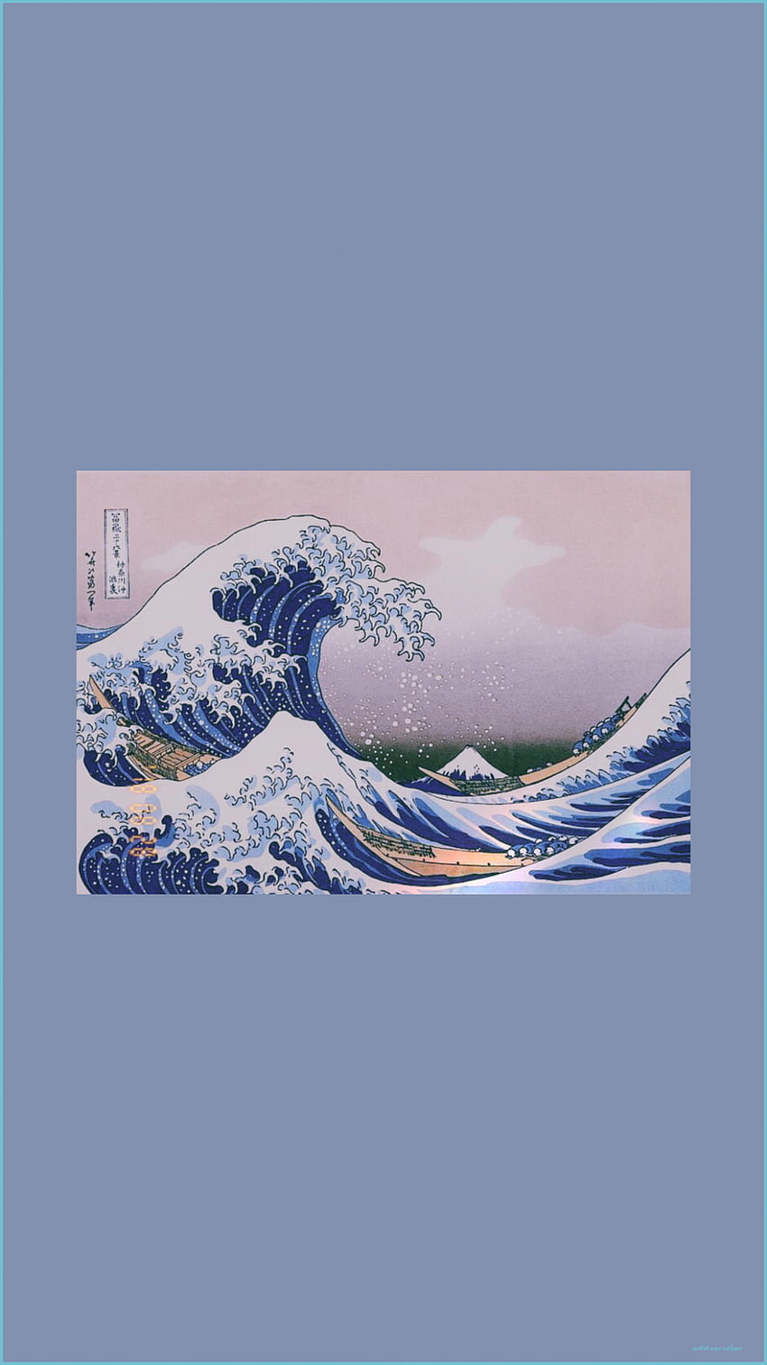 AMOLED Great Wave от Kanagawa HD тапет за телефон