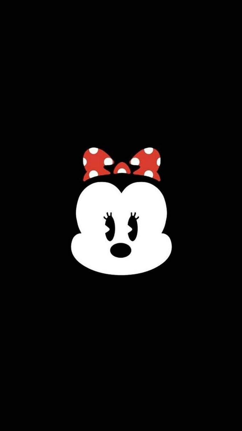 Minnie Mouse Face, Minnie Mouse Black and White HD phone wallpaper