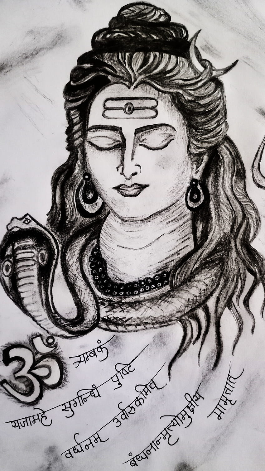 How to Draw Lord Shiva II Lord Shiva Pencil Sketch II #artjanag - YouTube