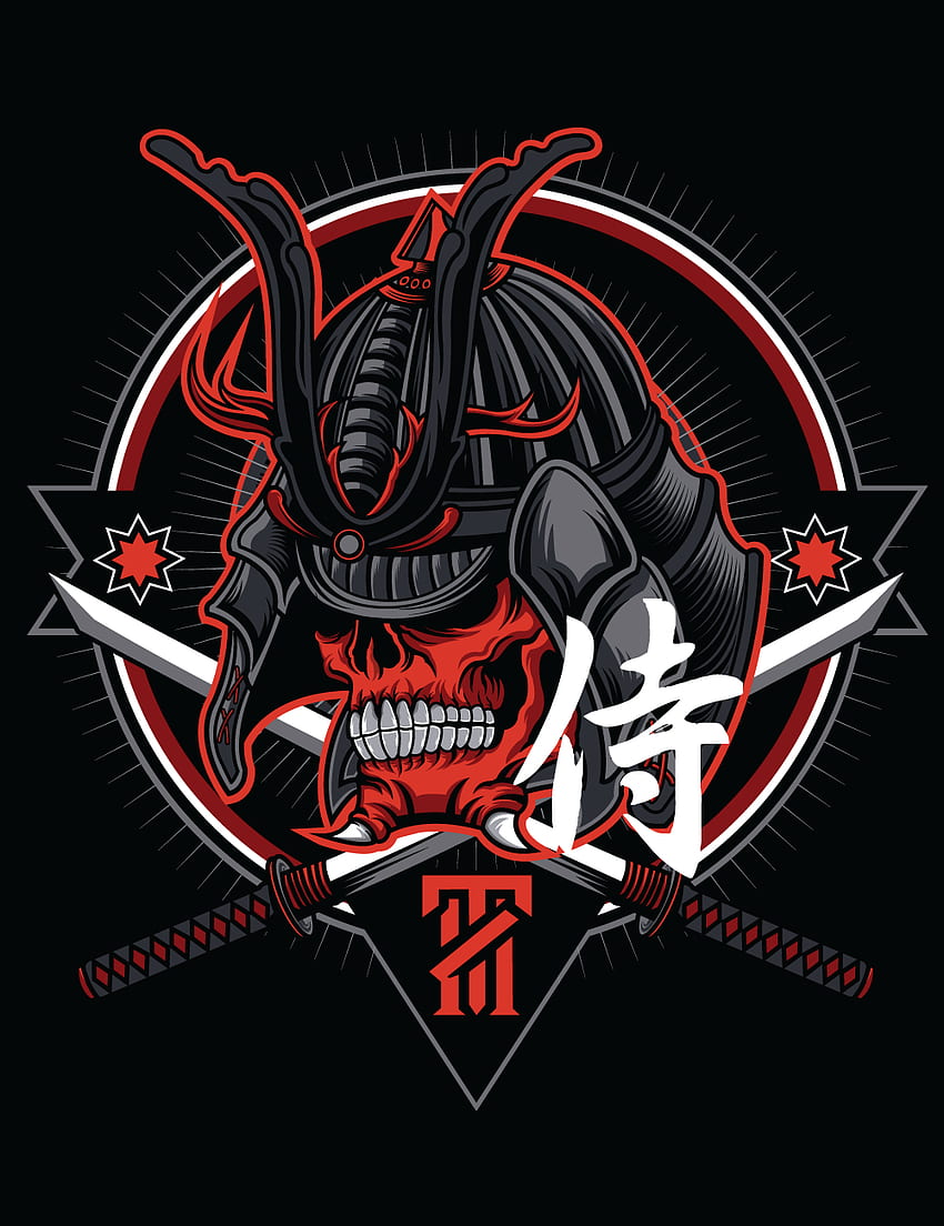 Pin oleh di ORIENTAL. Gambar tengkorak, Logo seni, Mitologi jepang, Samurai Logo HD phone wallpaper