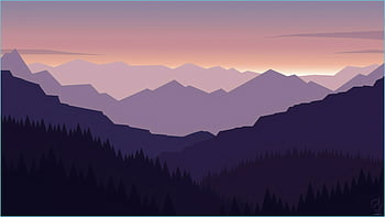 Download wallpaper 2560x1440 forest mountains sunset cool weather  minimalism dual wide 169 2560x1440 hd background 246