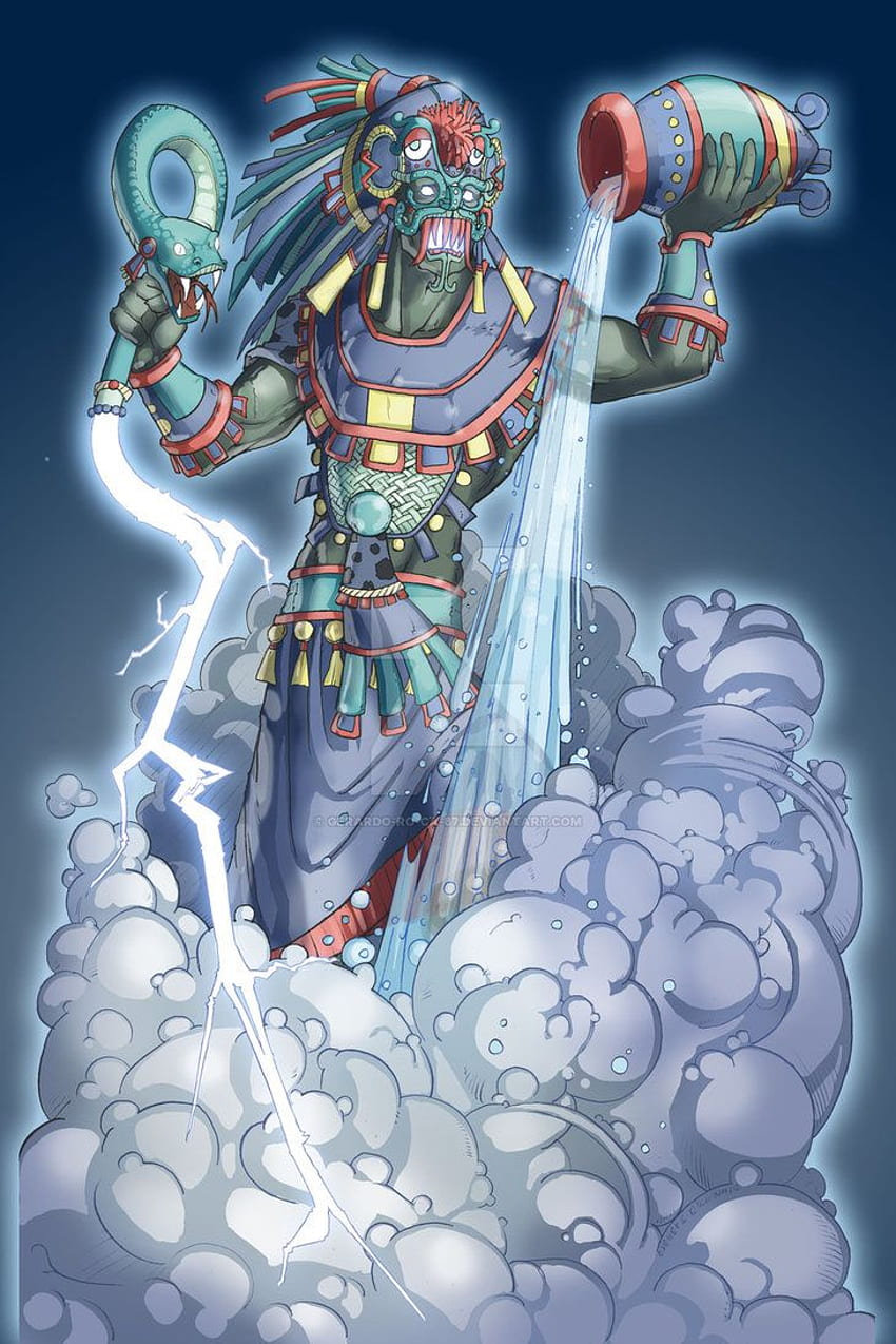 トラロク; アステカの雨の神。 アステカの芸術作品, マヤの芸術, アステカの戦士, トラロック HD電話の壁紙