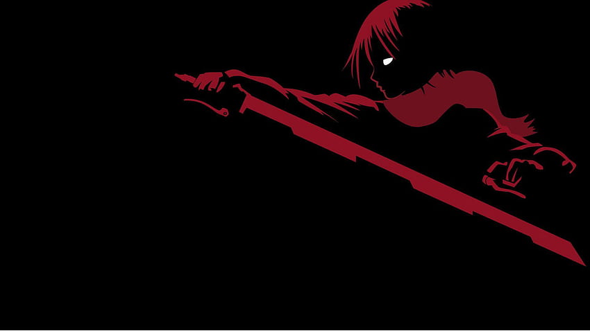 red and black Anime , Clean Anime HD wallpaper