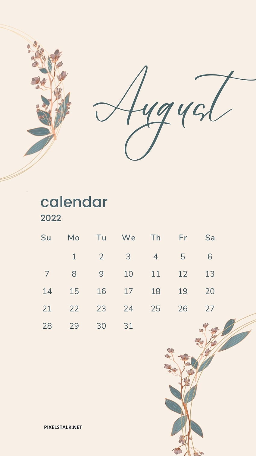August 2022 Calendar iPhone HD phone wallpaper