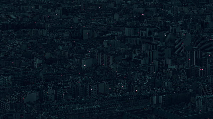 Night City Dark Minimal Ilustración Arte Verde fondo de pantalla