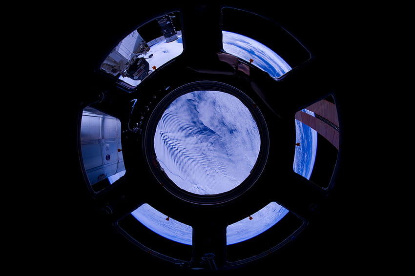 Universe, Clouds, , , Porthole, Satellite HD wallpaper