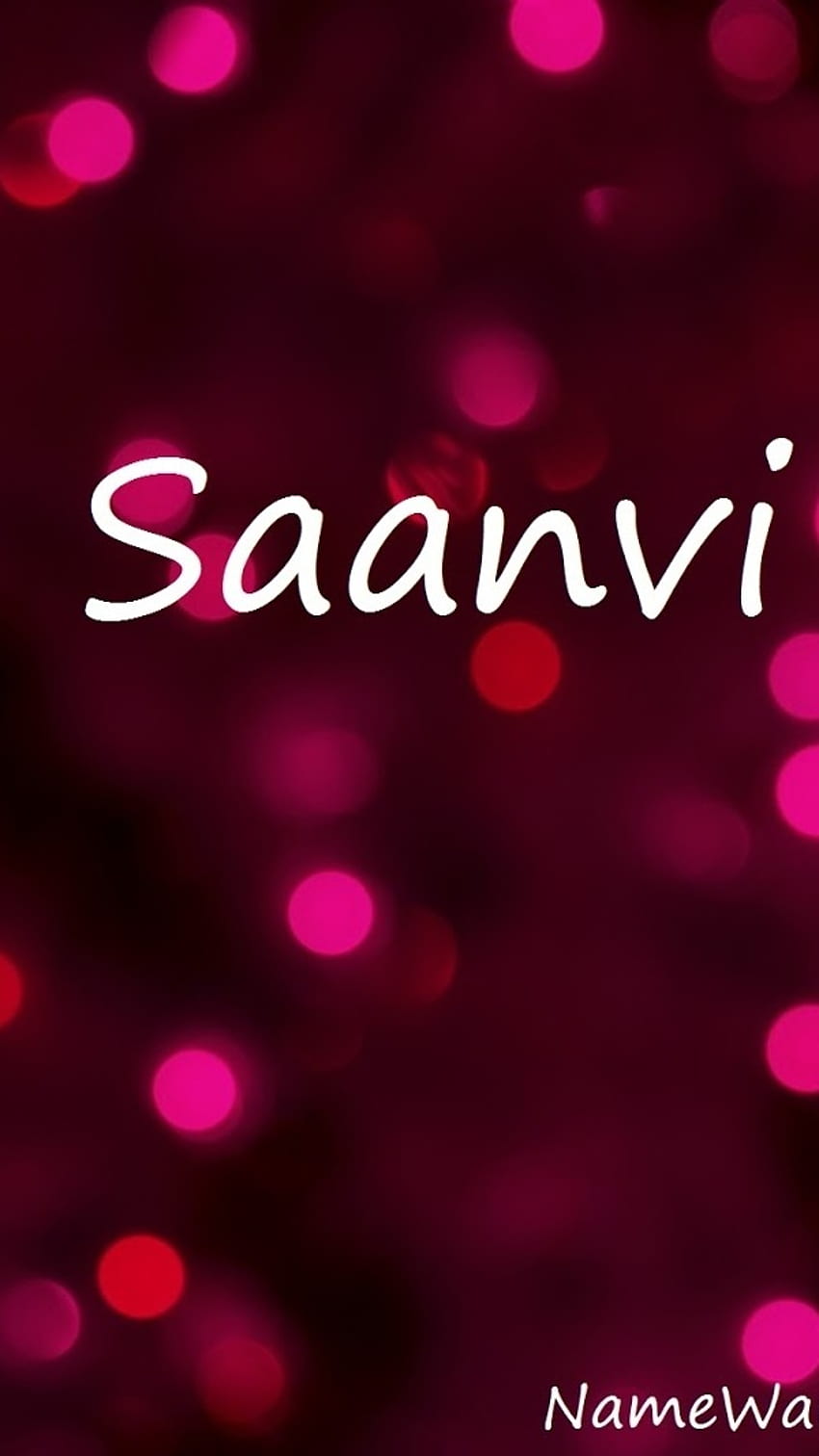 S Name, Saanvi, pink lights, background HD phone wallpaper | Pxfuel
