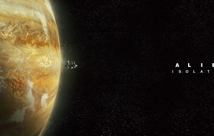 Aislamiento alienígena, planeta dorado fondo de pantalla