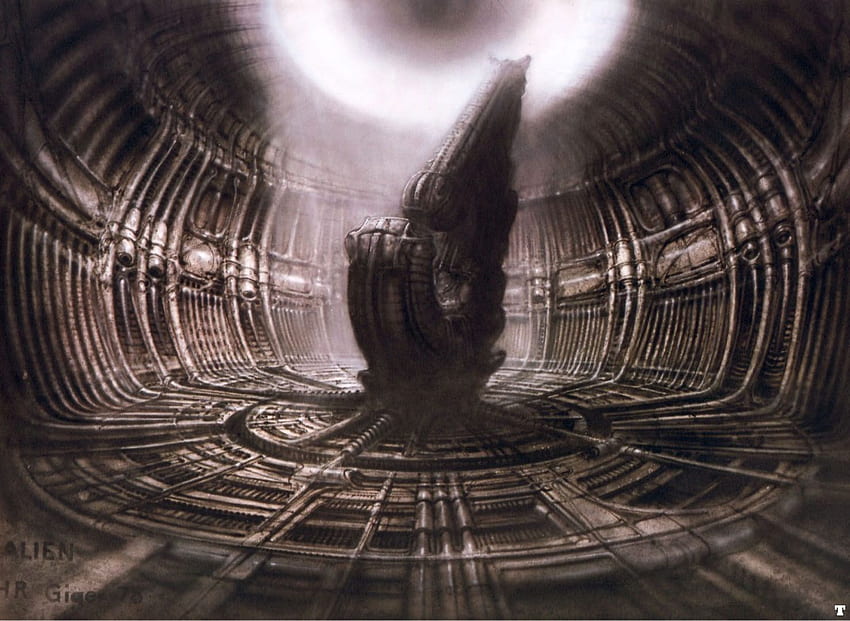 Alien Derelict Cockpit - Science-Fiction H R Giger Fond d'écran HD