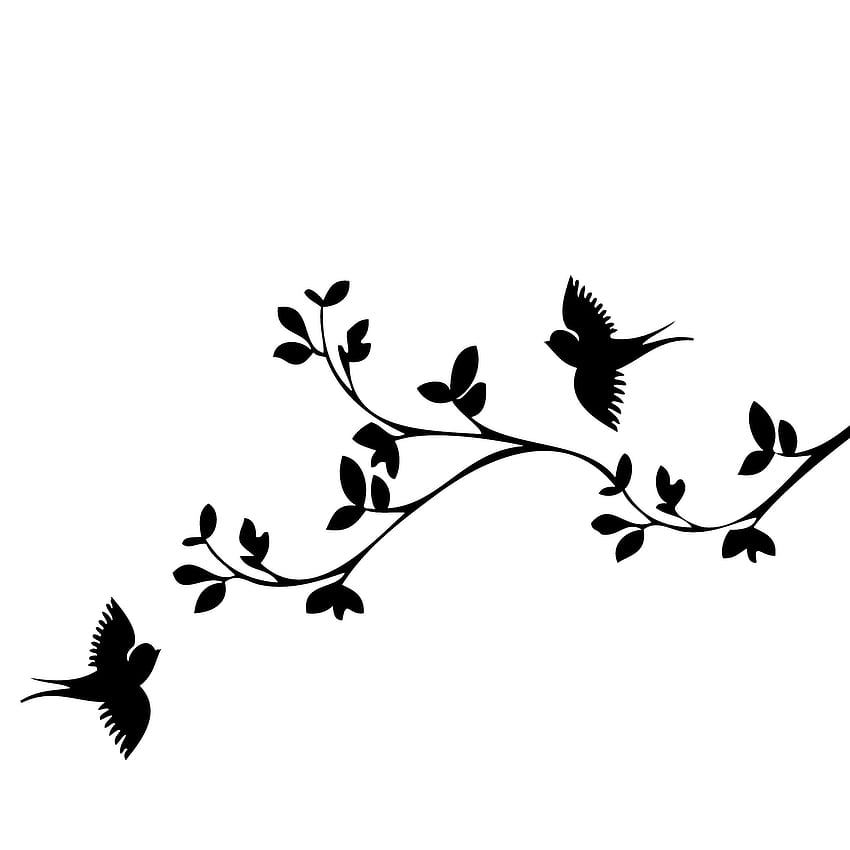 Birds On Branch - Flying Bird Clipart Silhouette - - teahub.io HD phone wallpaper