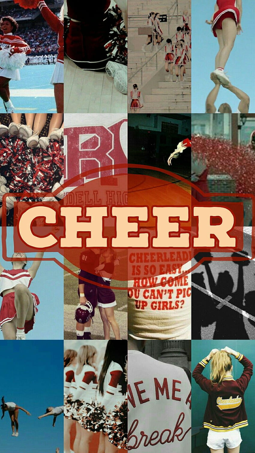 Cheerleader Lockscreen Red Aesthetic Cheer Posters Cute Cheer