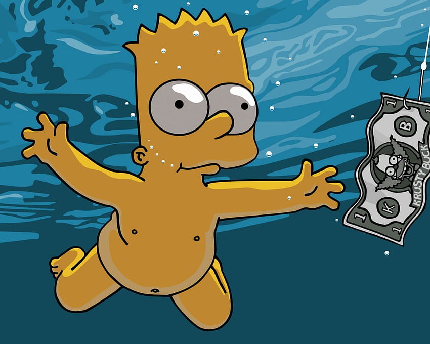 Geld Nirwana parodiert die Simpsons Bart Simpson, Bart Simpson Ästhetik HD-Hintergrundbild