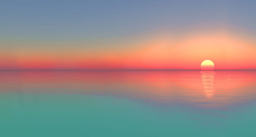 Gradient Calm Sunset , Nature , , Calming HD wallpaper