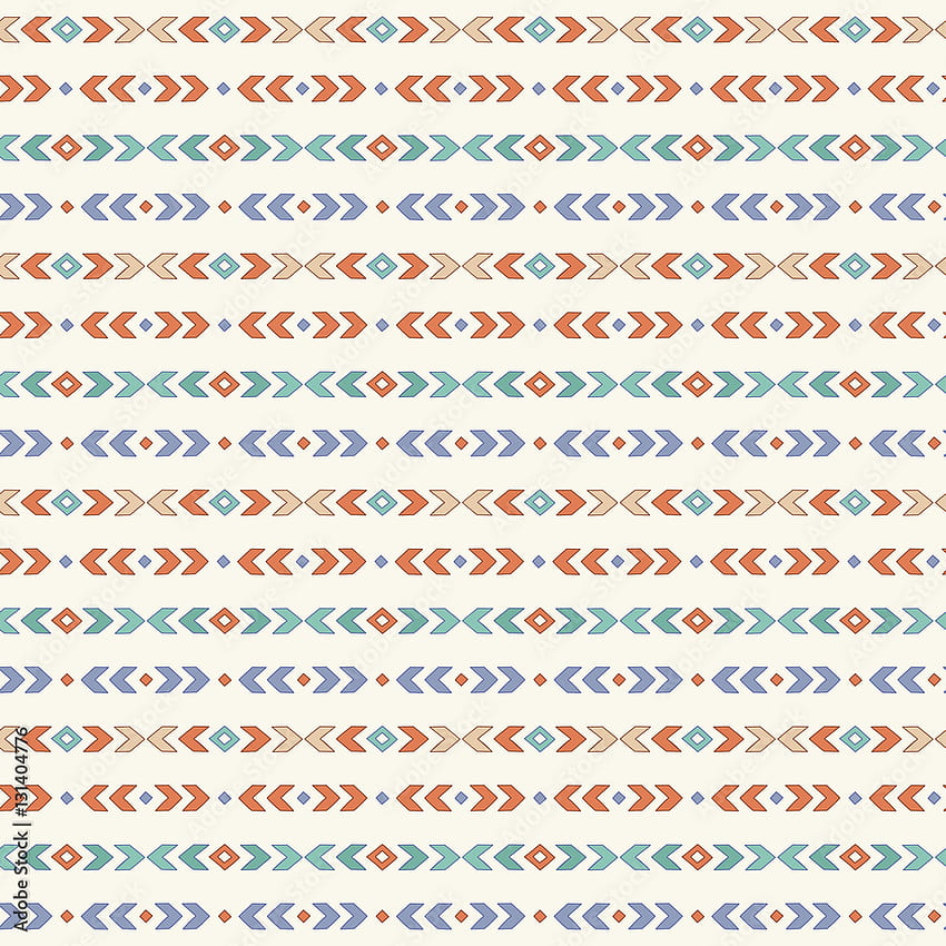 Simple cute boho pattern. Tribal seamless background. Geometric . Vector illustration. Stock Vector HD phone wallpaper