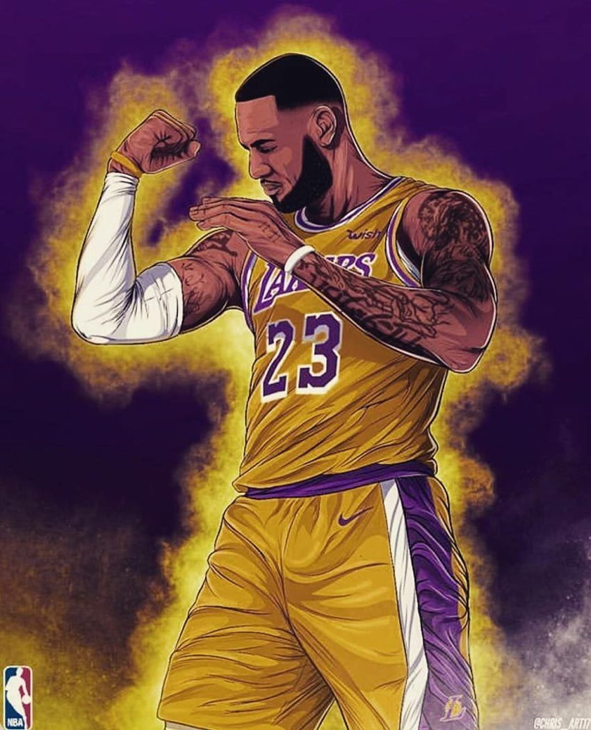 lebron james art . Lebron james art, Lebron james, Cartoon LeBron Lakers HD phone wallpaper