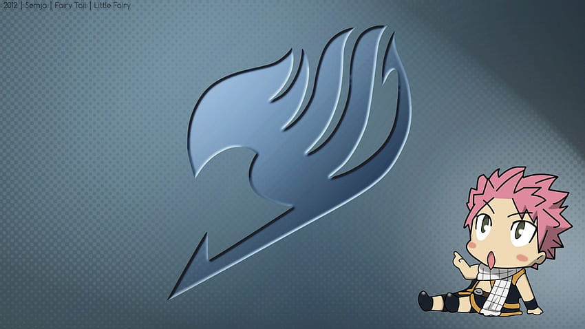 FAIRY TAIL Logo, azul, elegante, anime, hada cola, pequeño natsu fondo de pantalla