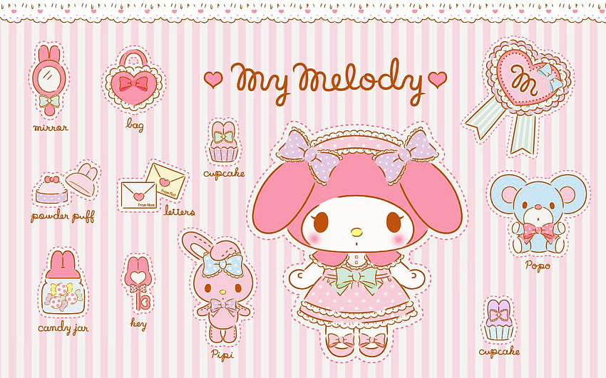 My Melody - Invitación para fiesta de cumpleaños Mymelody fondo de pantalla
