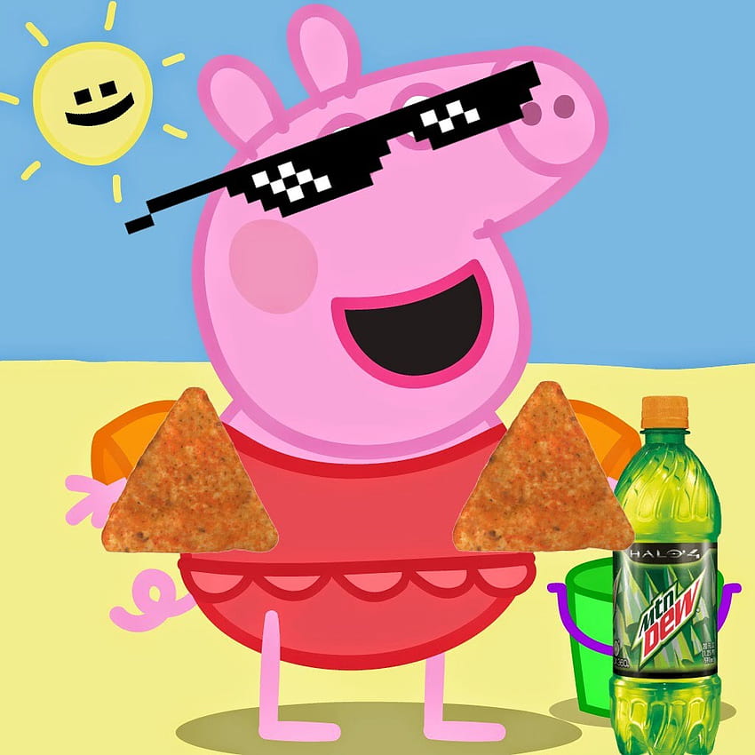 Meme Peppa Pig Clean wallpaper ponsel HD