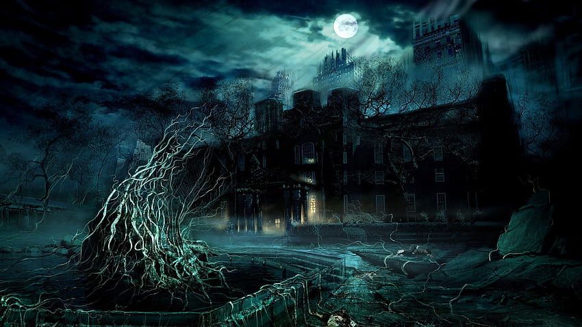 LUOGHI OSCURI. Luoghi fantasy di arte oscura gotica Sfondo HD